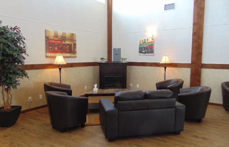 An interior image of one of the lodges.
